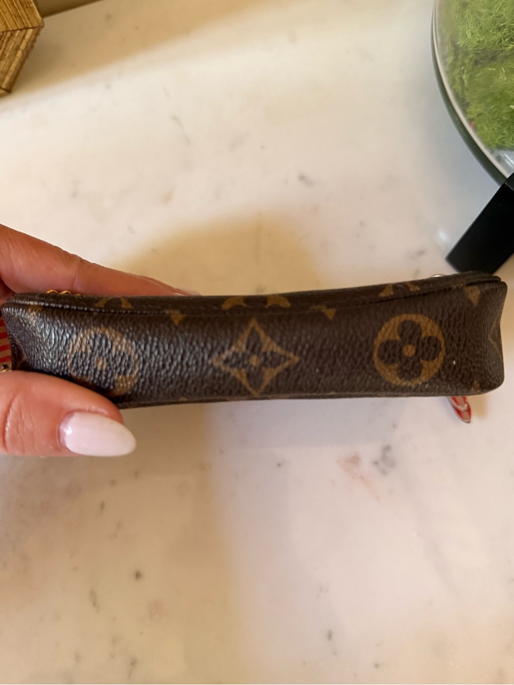 Louis Vuitton Dark Brown Monogram Pouch limited Trunk Edition with chain! - Picture 8 of 8